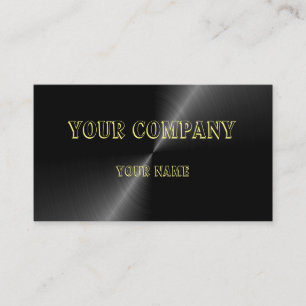 Custom Design Black Metallic Business Card