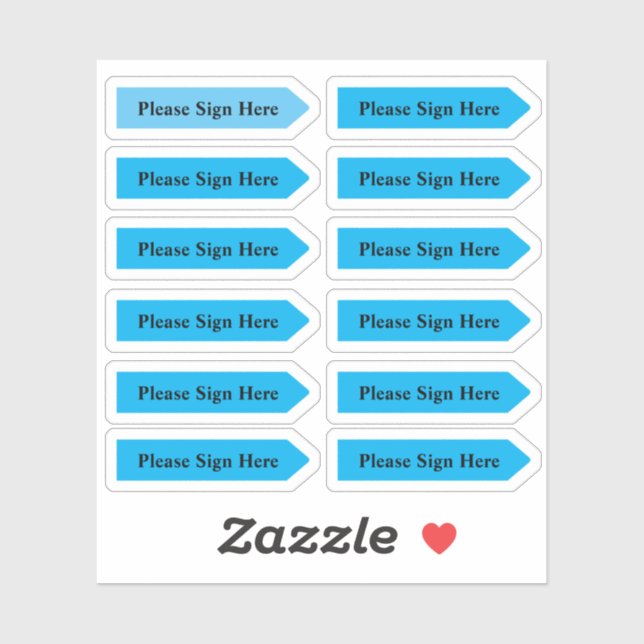 Custom Design Blue Arrow Stickers (Sheet)