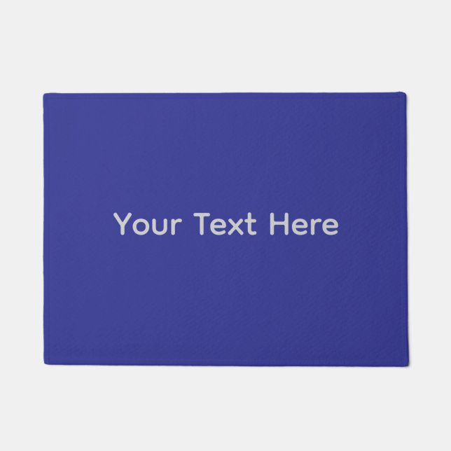 Custom design blue doormat (Front)