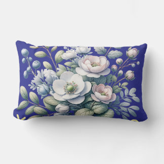 Custom design blue lumbar pillow