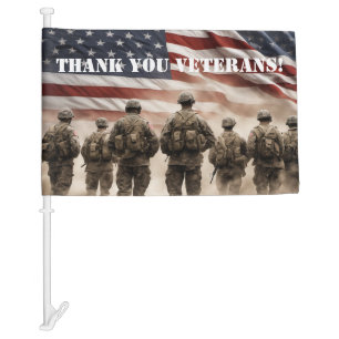 Custom Design Car Flag Thank You Veterans!