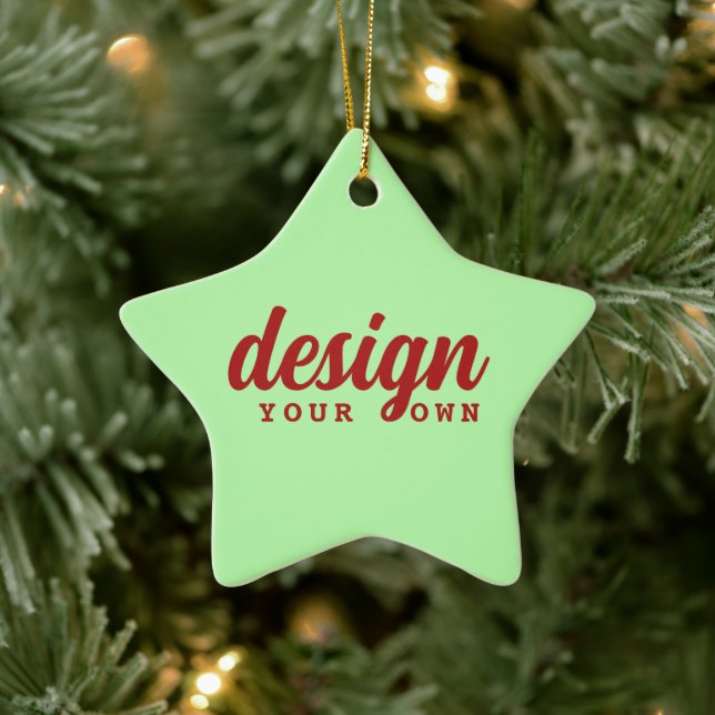 Custom Design Christmas Star Ornament Personalized (Tree)
