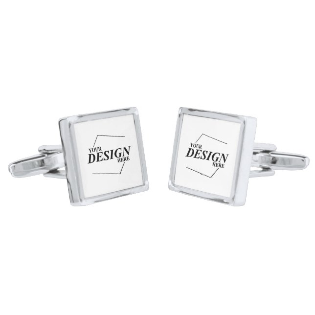 Custom Design Create Your Own Template Cufflinks (Angled)