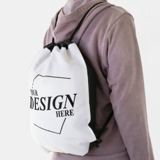 Custom Design Create Your Own Template Drawstring Bag