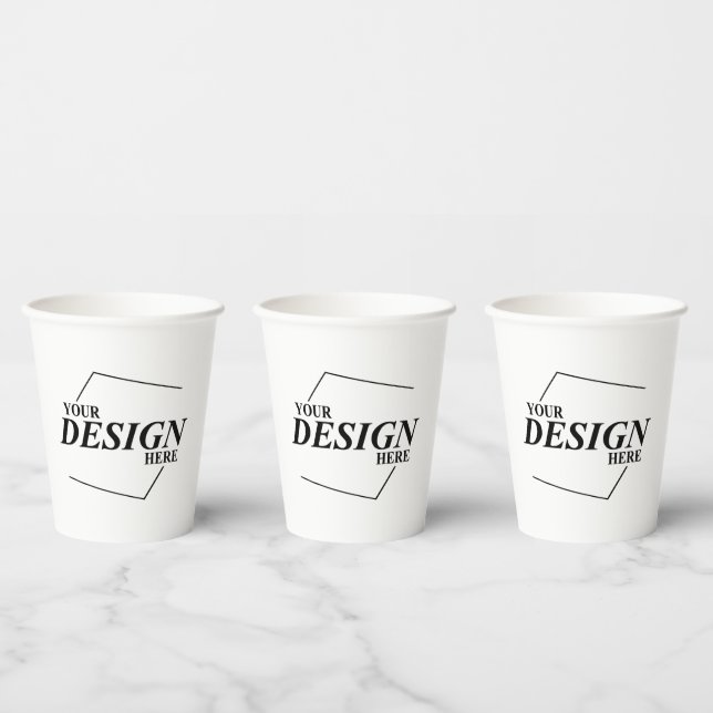 Custom Design Create Your Own Template Paper Cups (Multi)