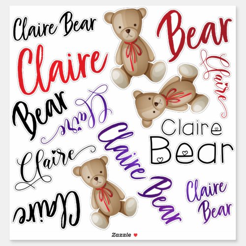 Custom Design for a Sweet Girl Named Claire Sticker