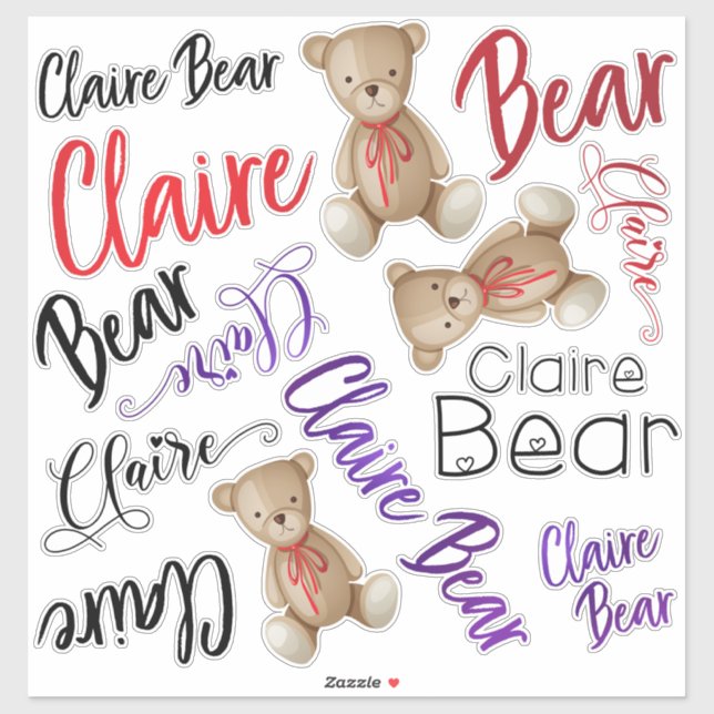 Custom Design for a Sweet Girl Named Claire Sticker (Sheet)