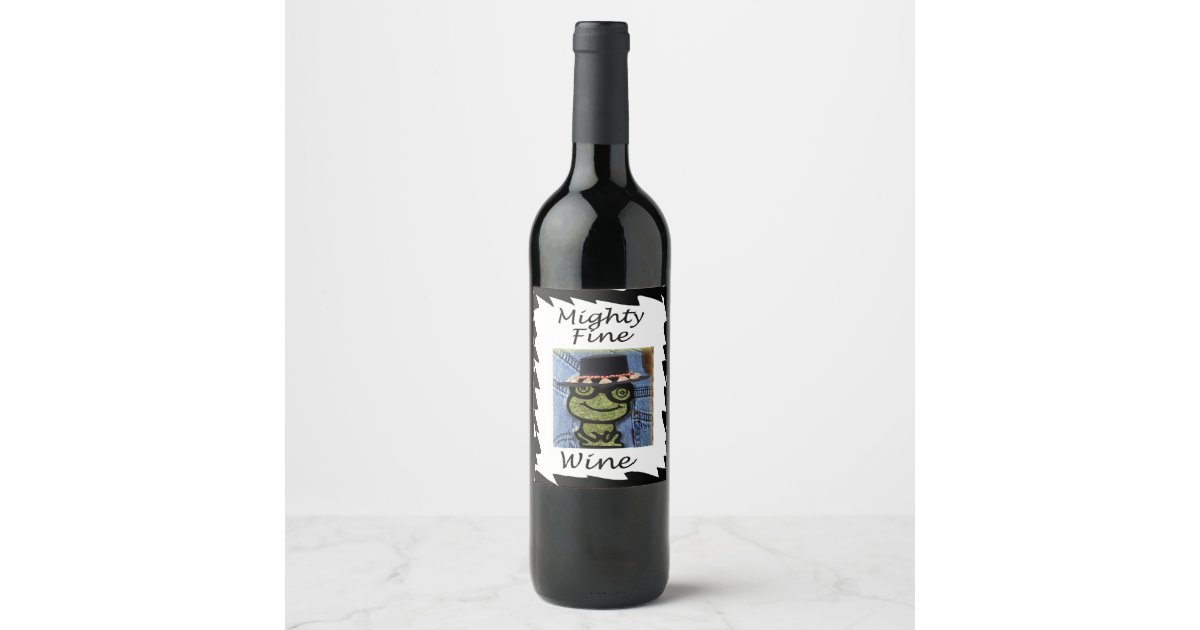 Custom design Frog label for wine bottle | Zazzle