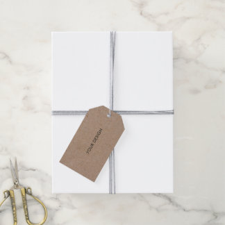 Custom Design Logo Kraft Hang Tags with String