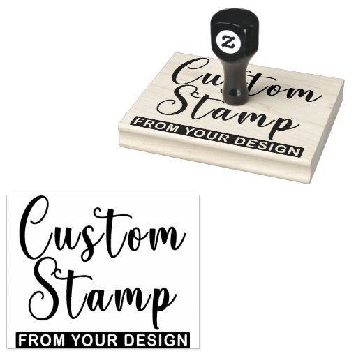 Custom Design Logo Rubber Stamp Zazzle