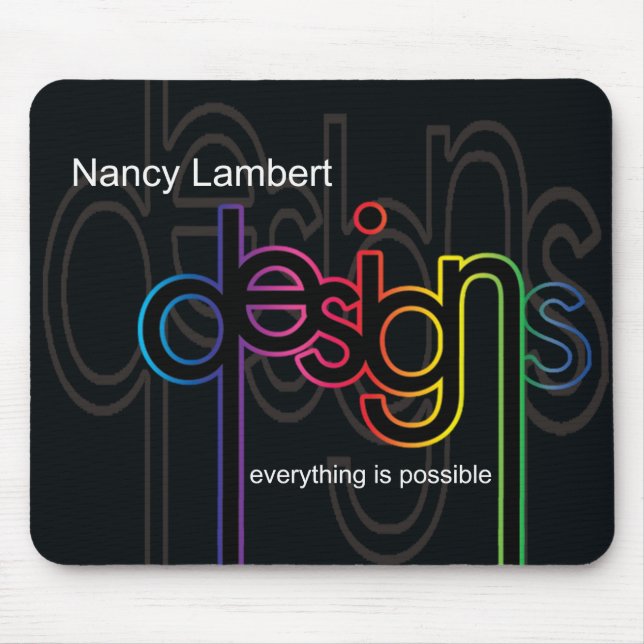 Custom Design Nancy Lambert Designs Logo Mouse Pad (Front)