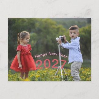 Custom design New year gifts 2027 Holiday Postcard