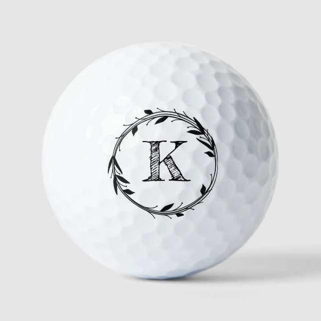 Custom Design Personalized Monogram Golf Balls (Front)