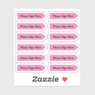 Custom Design Pink Arrow Stickers