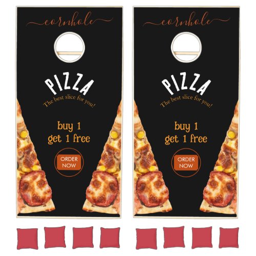 Custom Design Pizza Order Fun Cornhole Set