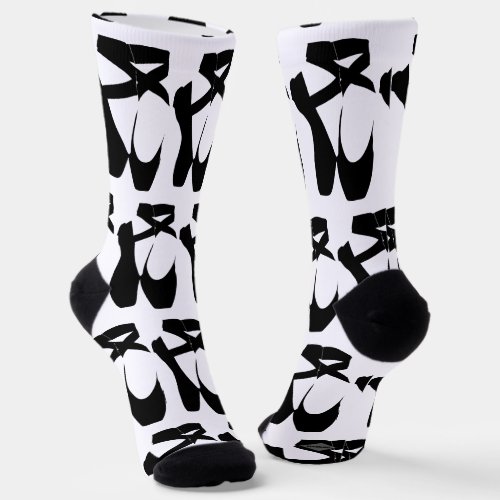 Custom Design Socks Ballet Slipper Design HAMbWG