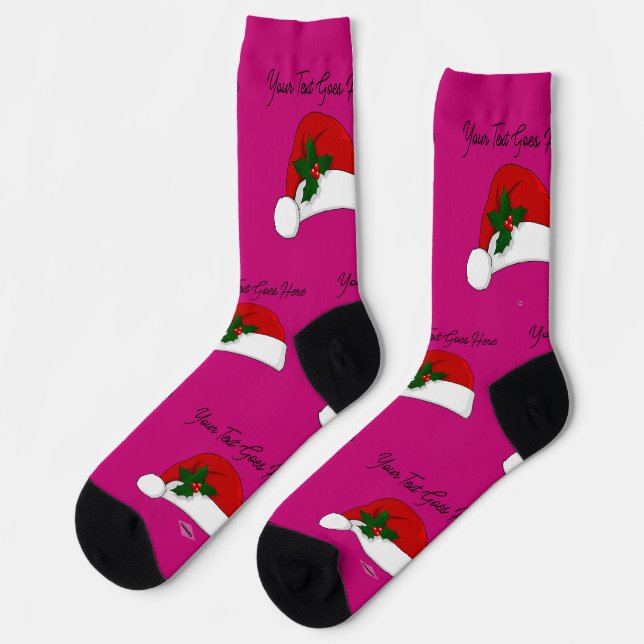 Custom Design Socks Santa hat (Left)