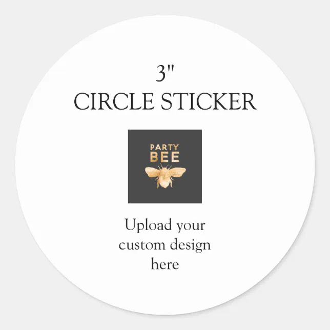 Custom Design Upload Classic Round Sticker | Zazzle