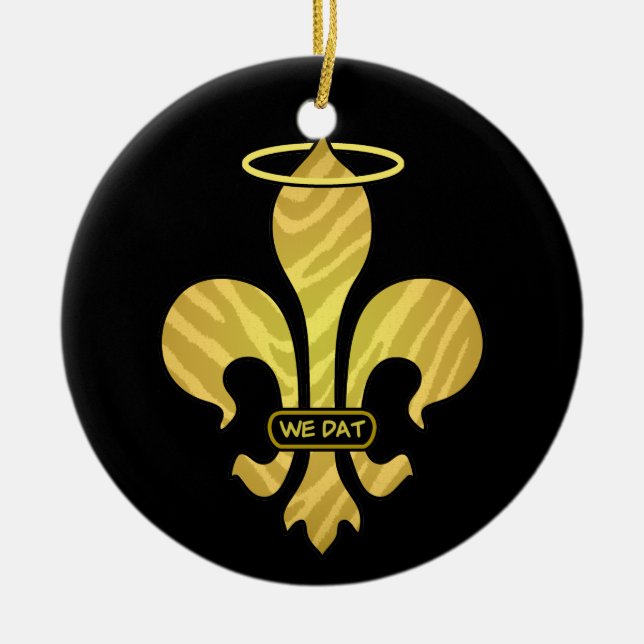 Custom Design "We Dat" ornament (Front)