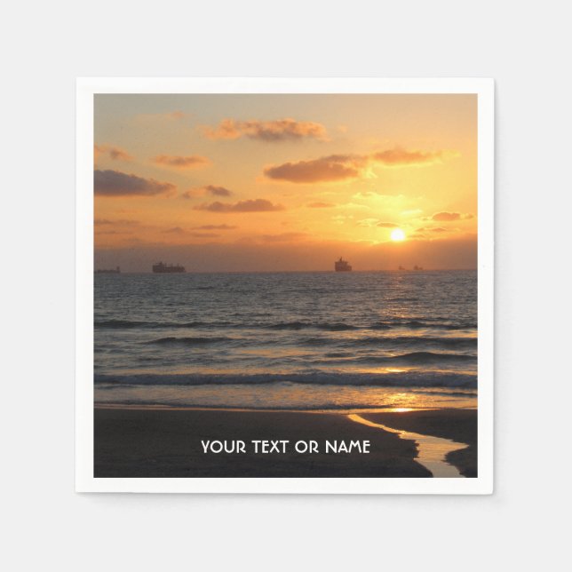 Custom Design With Your Own Photo And Your Text Napkins (Front)