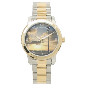 Custom Design With Your Own Photo And Your Text Watch by HumusInPita at Zazzle