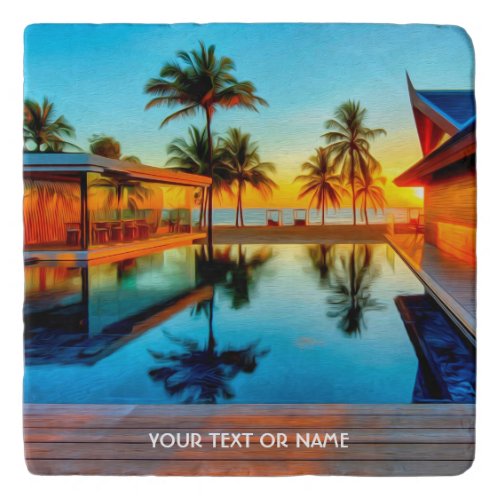 Custom Design With Your Own Text And Your Photo Trivet