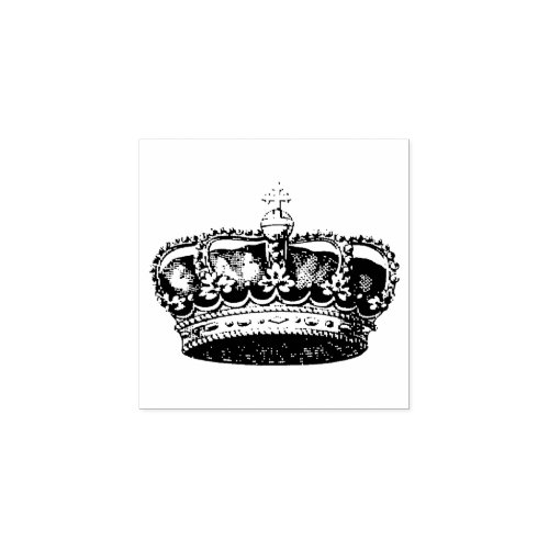 Custom Design Your Logo l Personalize Crown wText Rubber Stamp