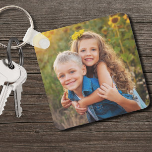 Custom Design Your Own Cute Kids Photo Keychain