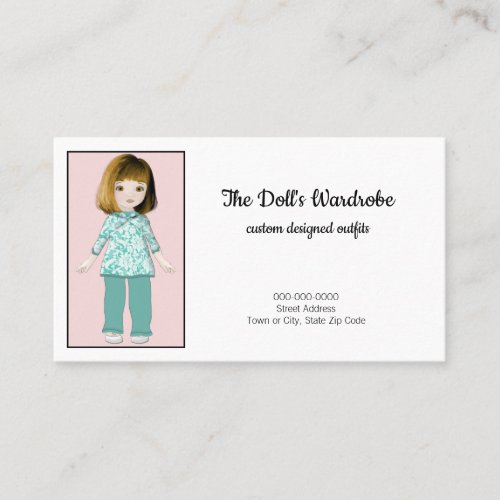 Custom_designed Dolls Clothing Business Card