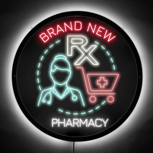 Custom Designed Faux Neon Pharmacy Drugstore  LED Sign