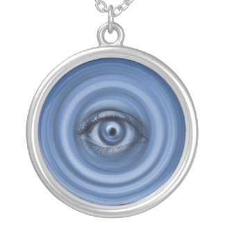 Custom Designed Necklace,Blue Eye Silver Plated Necklace