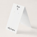 Custom Designs Folded Tent Earring Display Cards