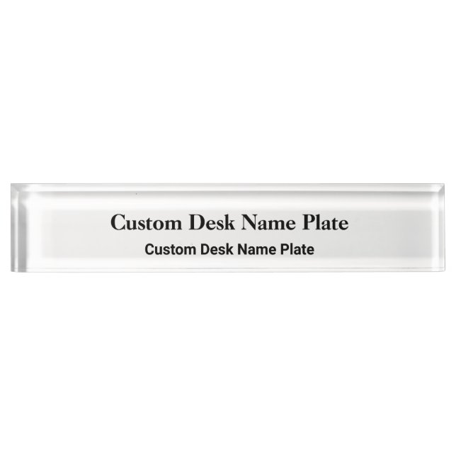 Custom Desk Name/Create your own/editable template Desk Name Plate (Front)