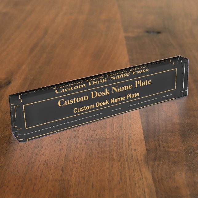 Custom Desk Name/Create your own/editable template Name Plate (Side)