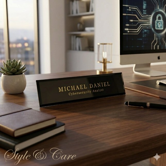 Custom Desk Name Plate for Cybersecurity Pro (Custom Desk Name Plate for Cybersecurity Pro)