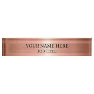 Custom Desk Sign with Logo & Title