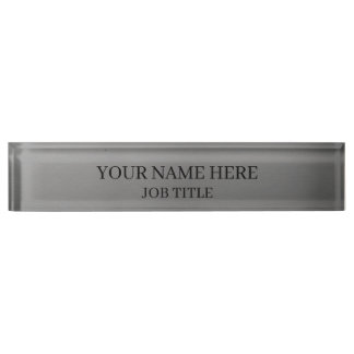 Custom Desk Sign with Logo & Title