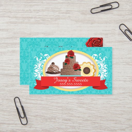 Customizable Custom Desserts Bakery Business Card Templates