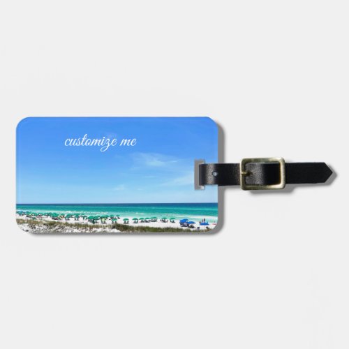 Custom Destin Florida Beautiful Beach Photography Luggage Tag
