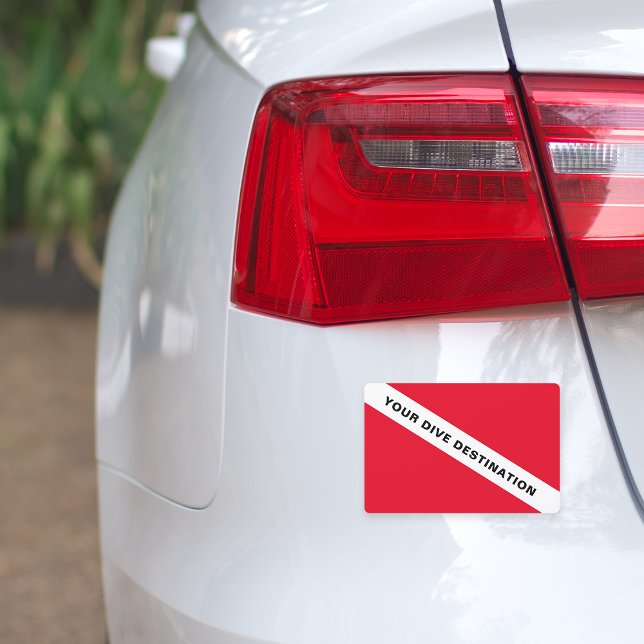 Custom Destination Dive Flag Car Magnet (Creator Uploaded)