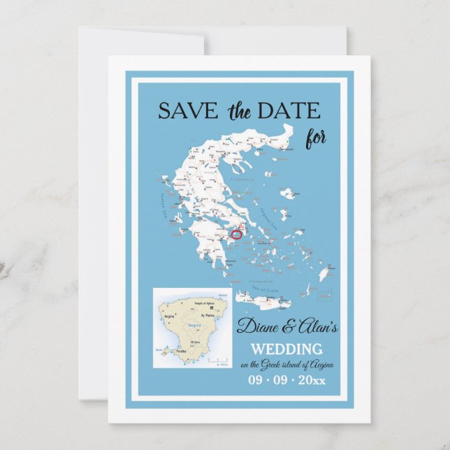 CUSTOM Destination Save the Date Announcement Card (Front)
