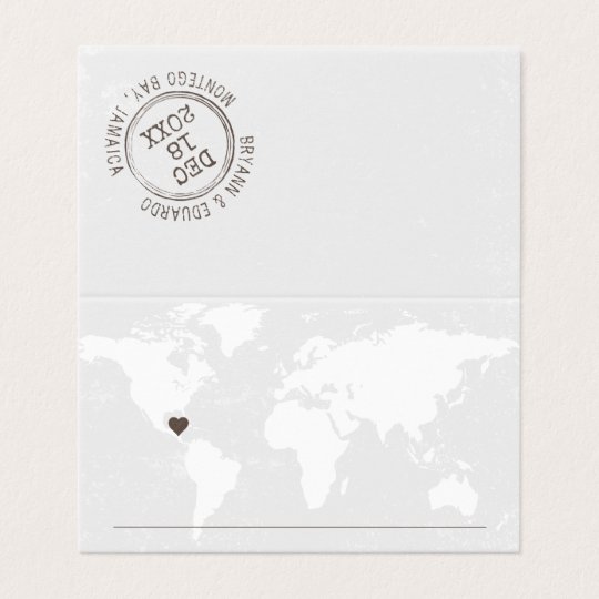 custom destination stamp world map all editable place card editable world map
