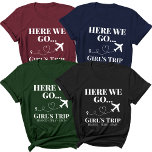 Custom Destination Travel Family Girls Trip Vacay T-Shirt<br><div class="desc">Embark on the ultimate adventure in style with our Custom Destination Travel Family Girls Trip Vacay T-Shirt! Perfect for commemorating your personalized birthday trip or girls' getaway, this tee is a must-have addition to your travel wardrobe. Crafted with care and designed to perfection, this custom shirt is more than just...</div>