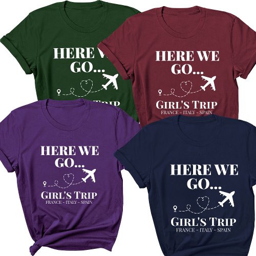 Custom Destination Travel Family Girls Trip Vacay T_Shirt