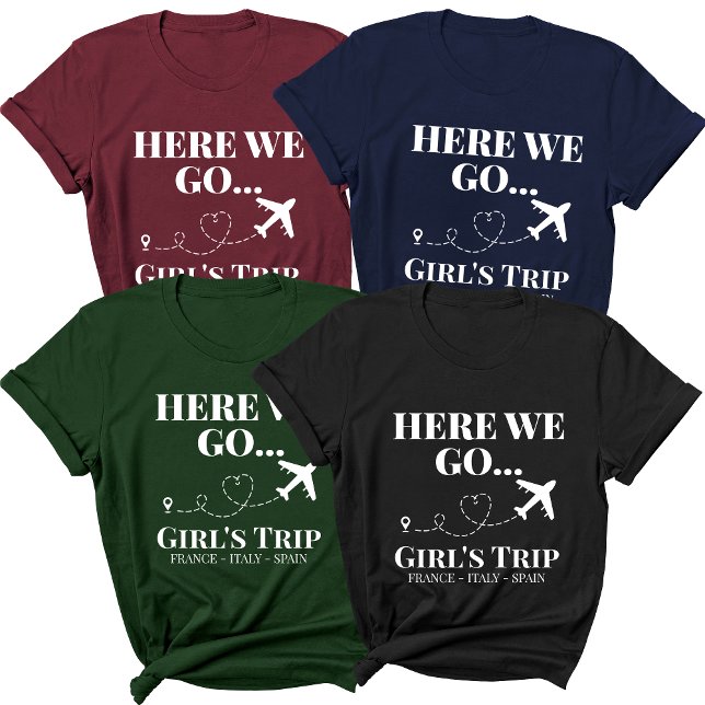 Custom Destination Travel Family Girls Trip Vacay T-Shirt (Creator Uploaded)