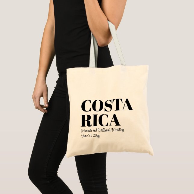 Custom Destination Wedding Welcome to Costa Rica Tote Bag (Front (Product))
