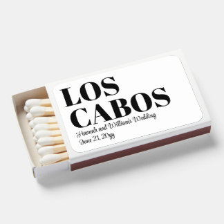 Custom Destination Wedding Welcome to Los Cabos Matchboxes