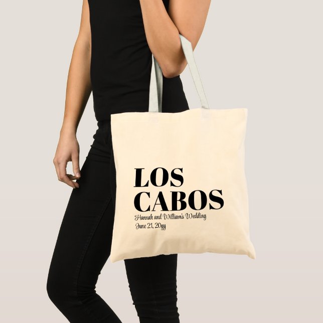 Custom Destination Wedding Welcome to Los Cabos Tote Bag (Front (Product))