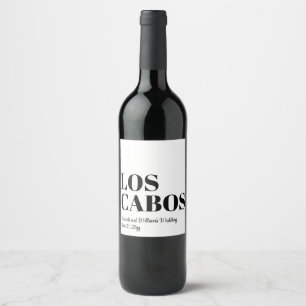 Custom Destination Wedding Welcome to Los Cabos Wine Label
