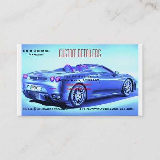 Customizable Custom Detailing Business Card